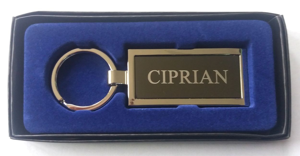 Breloc gravat barbatesc - Ciprian ( 8 cm x 2.5 cm ) Breloc gravat barbatesc - Ciprian ( 8 cm x 2.5 cm )