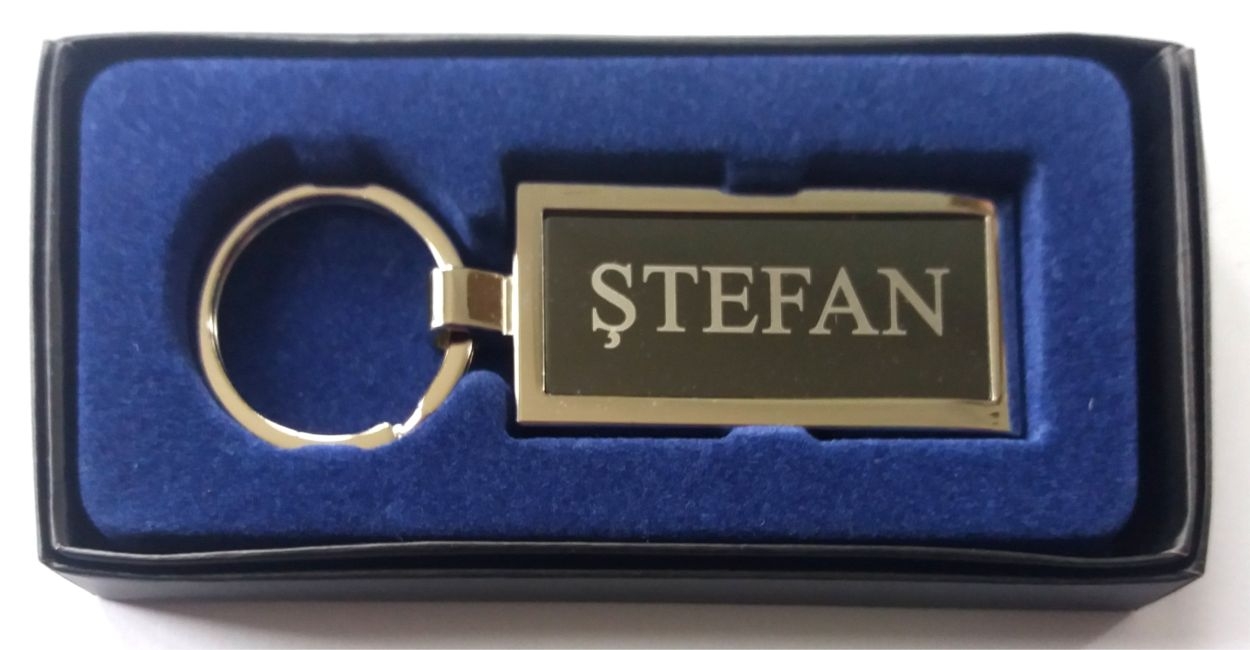 Breloc gravat barbatesc - Stefan ( 8 cm x 2.5 cm ) Breloc gravat barbatesc - Stefan ( 8 cm x 2.5 cm )