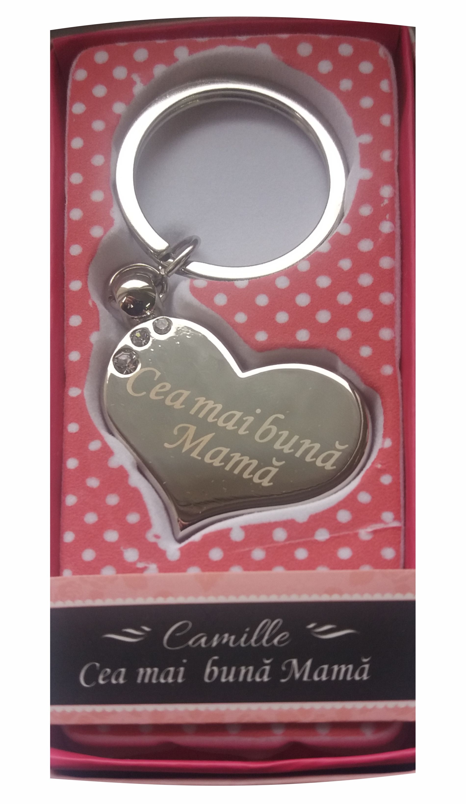 Breloc gravat inima  - Cea mai buna mama ( 7 cm x 3.80 cm  ) Breloc gravat inima  - Cea mai buna mama ( 7 cm x 3.80 cm  )