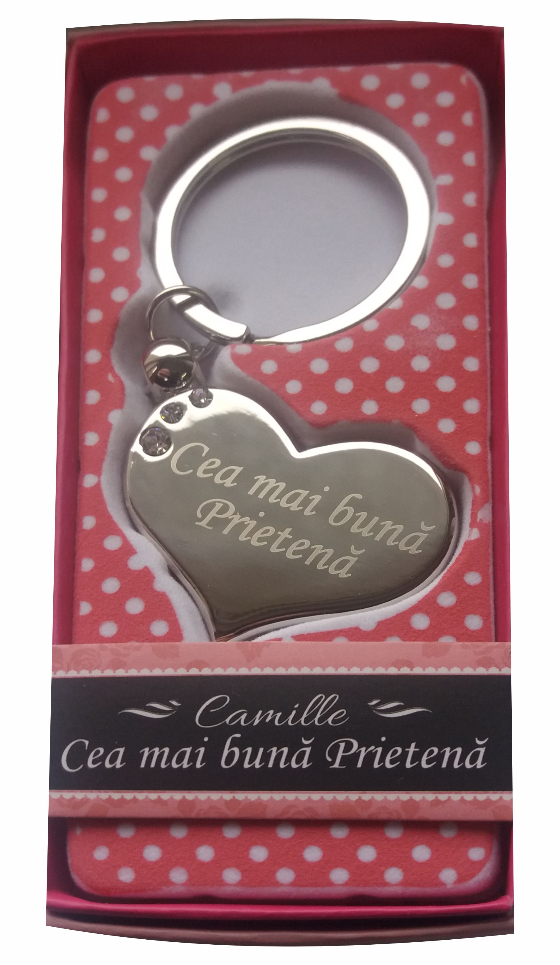 Breloc gravat inima  - Cea mai buna prietena   ( 7 cm x 3.80 cm  ) Breloc gravat inima  - Cea mai buna prietena   ( 7 cm x 3.80 cm  )