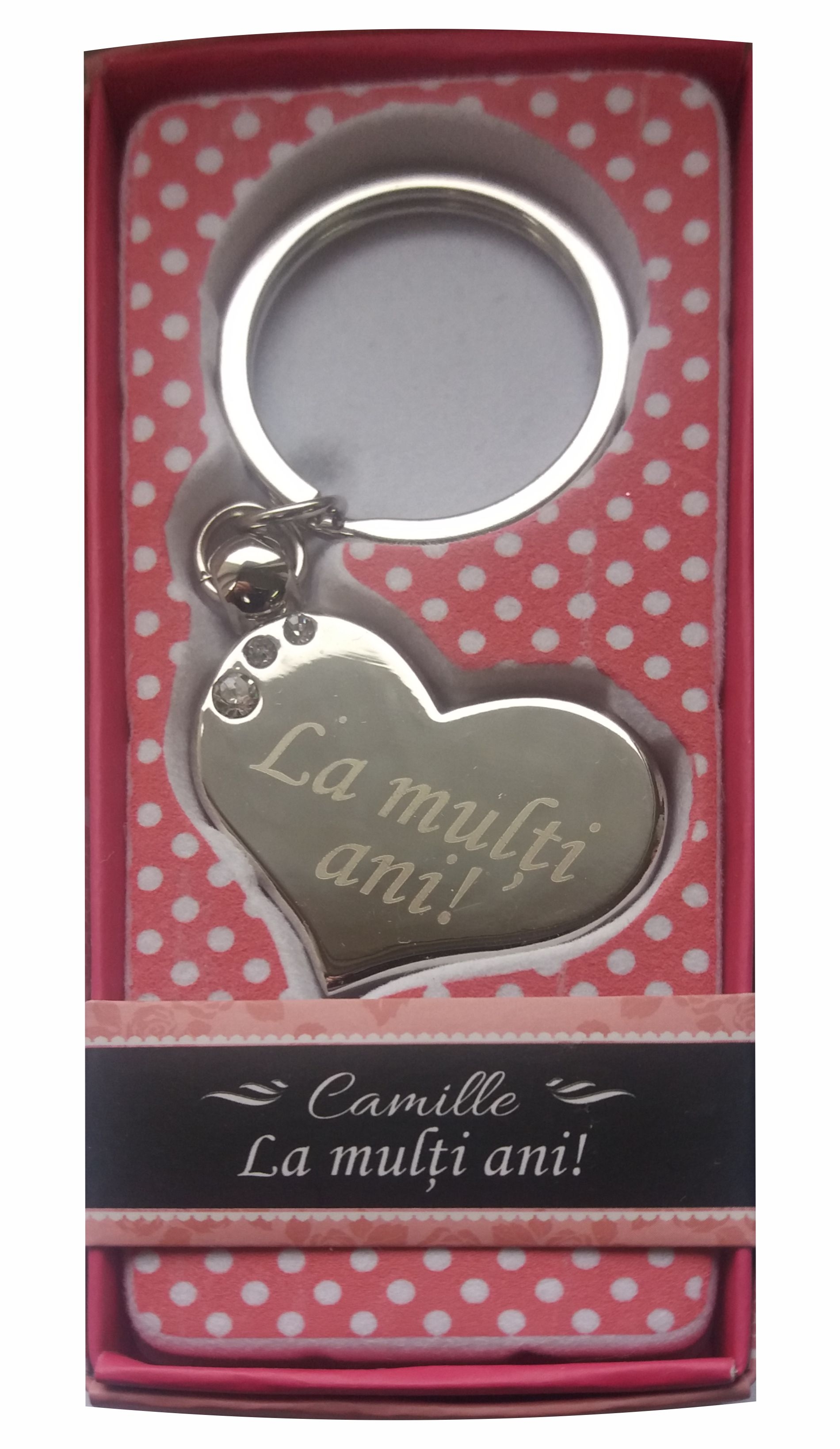 Breloc gravat inima  - La multi ani   ( 7 cm x 3.80 cm  ) Breloc gravat inima  - La multi ani   ( 7 cm x 3.80 cm  )