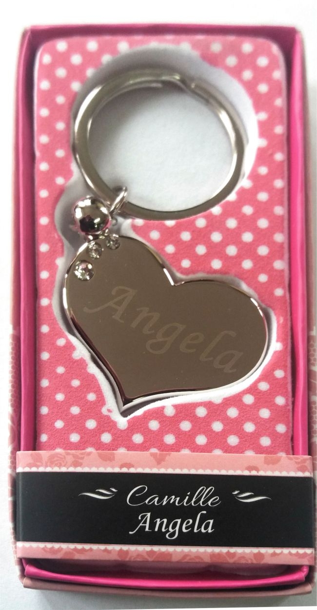 Breloc gravat inima  - Angela ( 7 cm x 3.80 cm  ) Breloc gravat inima  - Angela ( 7 cm x 3.80 cm  )