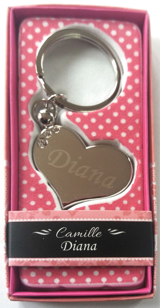 Breloc gravat inima  - Diana ( 7 cm x 3.80 cm  ) Breloc gravat inima  - Diana ( 7 cm x 3.80 cm  )