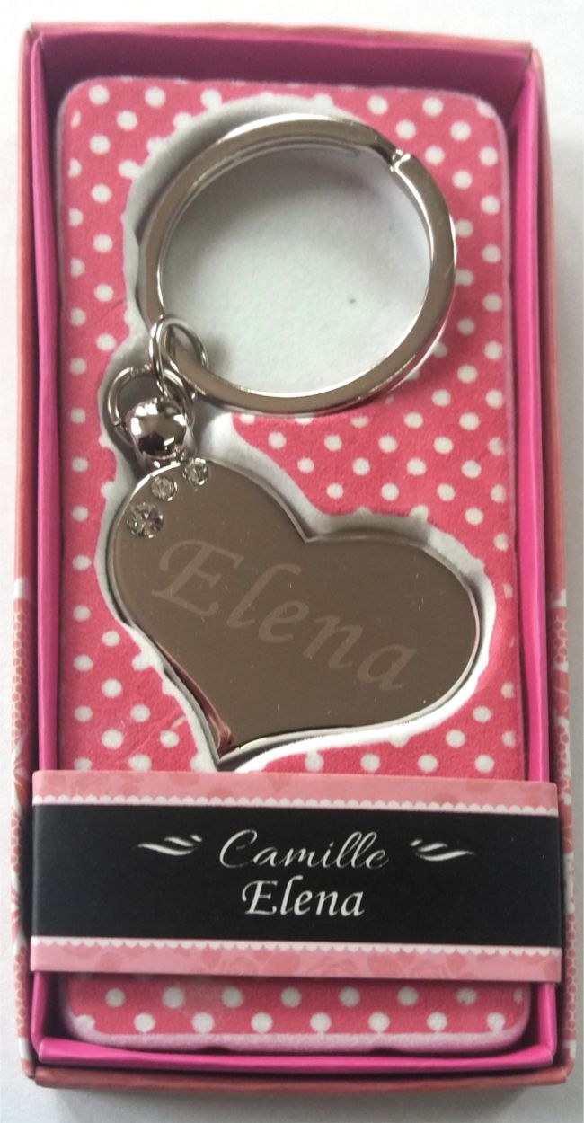 Breloc gravat inima  - Elena ( 7 cm x 3.80 cm  ) Breloc gravat inima  - Elena ( 7 cm x 3.80 cm  )