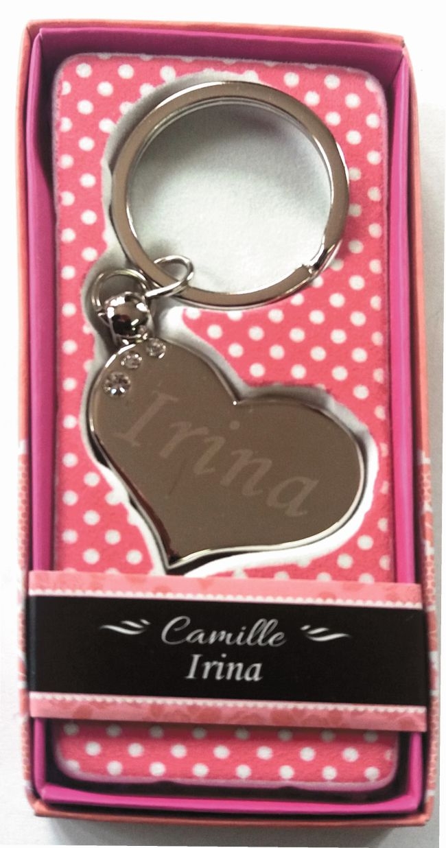 Breloc gravat inima  - Irina ( 7 cm x 3.80 cm  ) Breloc gravat inima  - Irina ( 7 cm x 3.80 cm  )