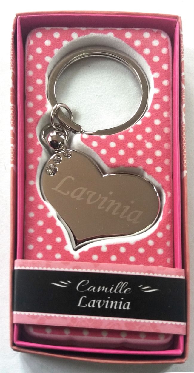 Breloc gravat inima  - Lavinia ( 7 cm x 3.80 cm  )