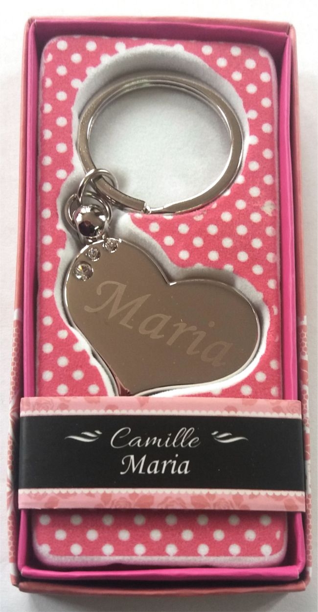 Breloc gravat inima  - Maria ( 7 cm x 3.80 cm  ) Breloc gravat inima  - Maria ( 7 cm x 3.80 cm  )