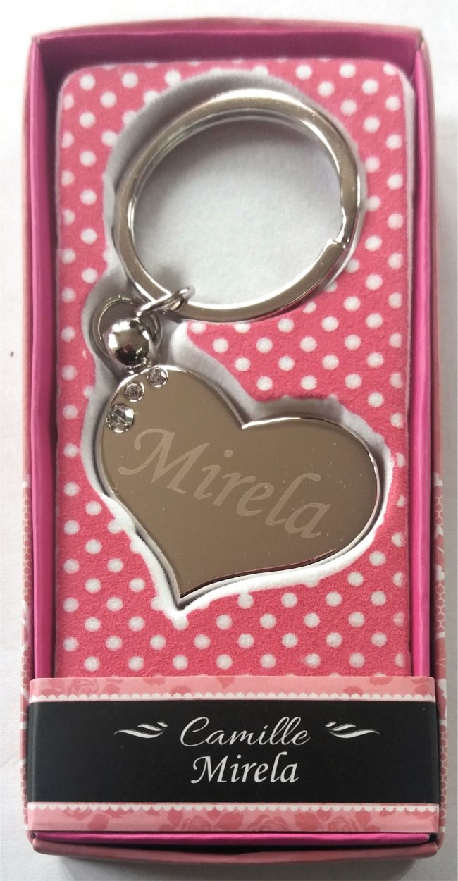 Breloc gravat inima  - Mirela ( 7 cm x 3.80 cm  ) Breloc gravat inima  - Mirela ( 7 cm x 3.80 cm  )