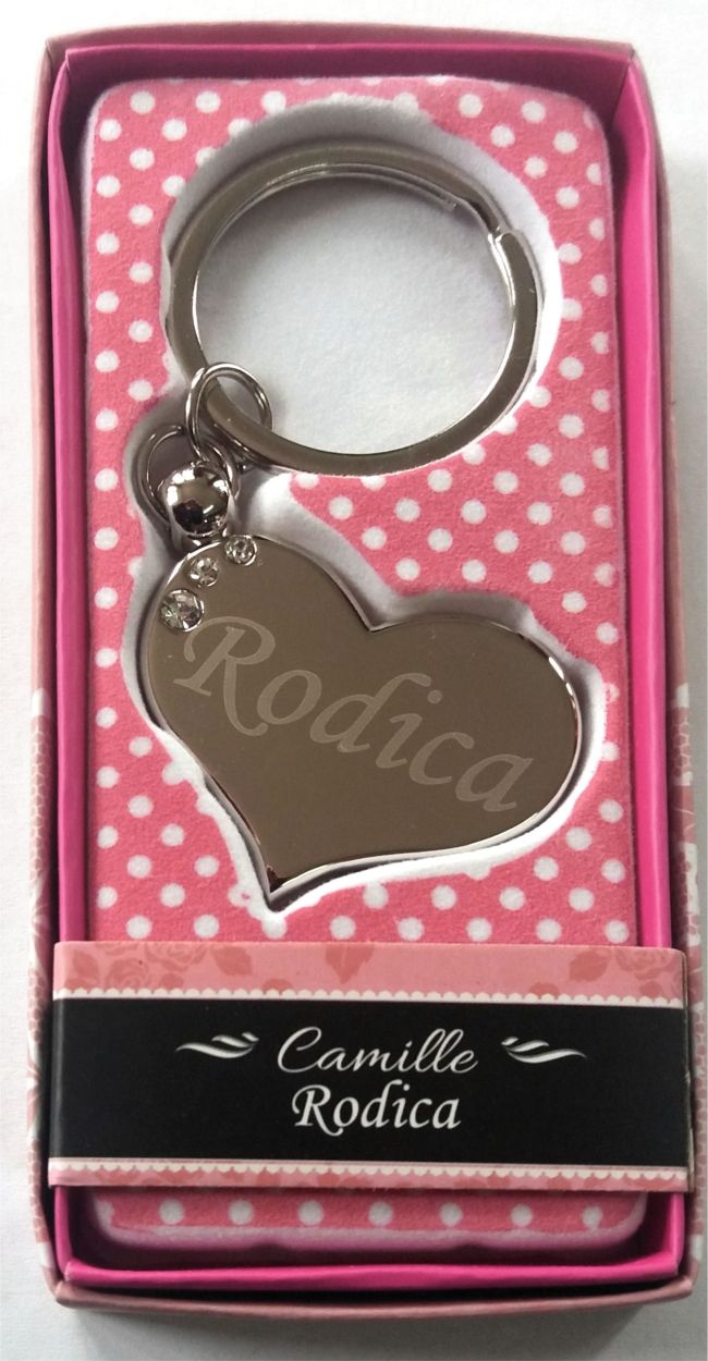 Breloc gravat inima  - Rodica ( 7 cm x 3.80 cm  ) Breloc gravat inima  - Rodica ( 7 cm x 3.80 cm  )