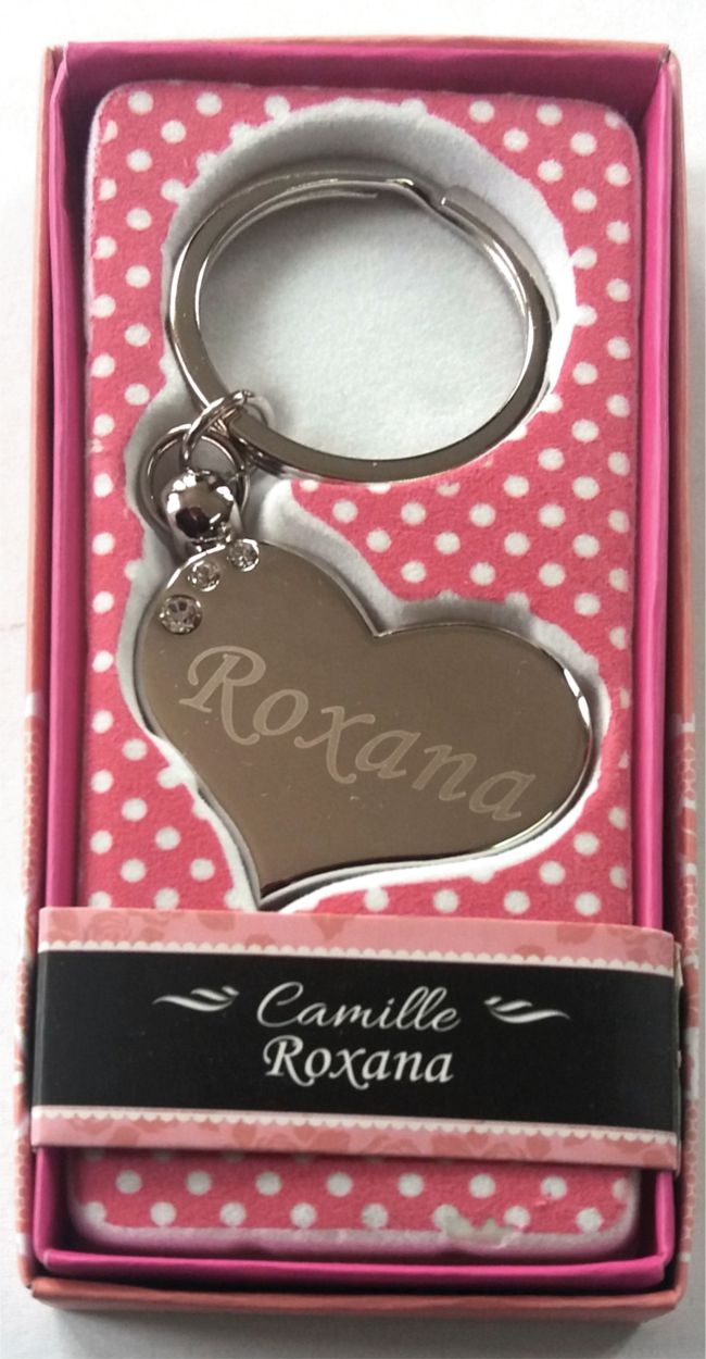 Breloc gravat inima  - Roxana ( 7 cm x 3.80 cm  )