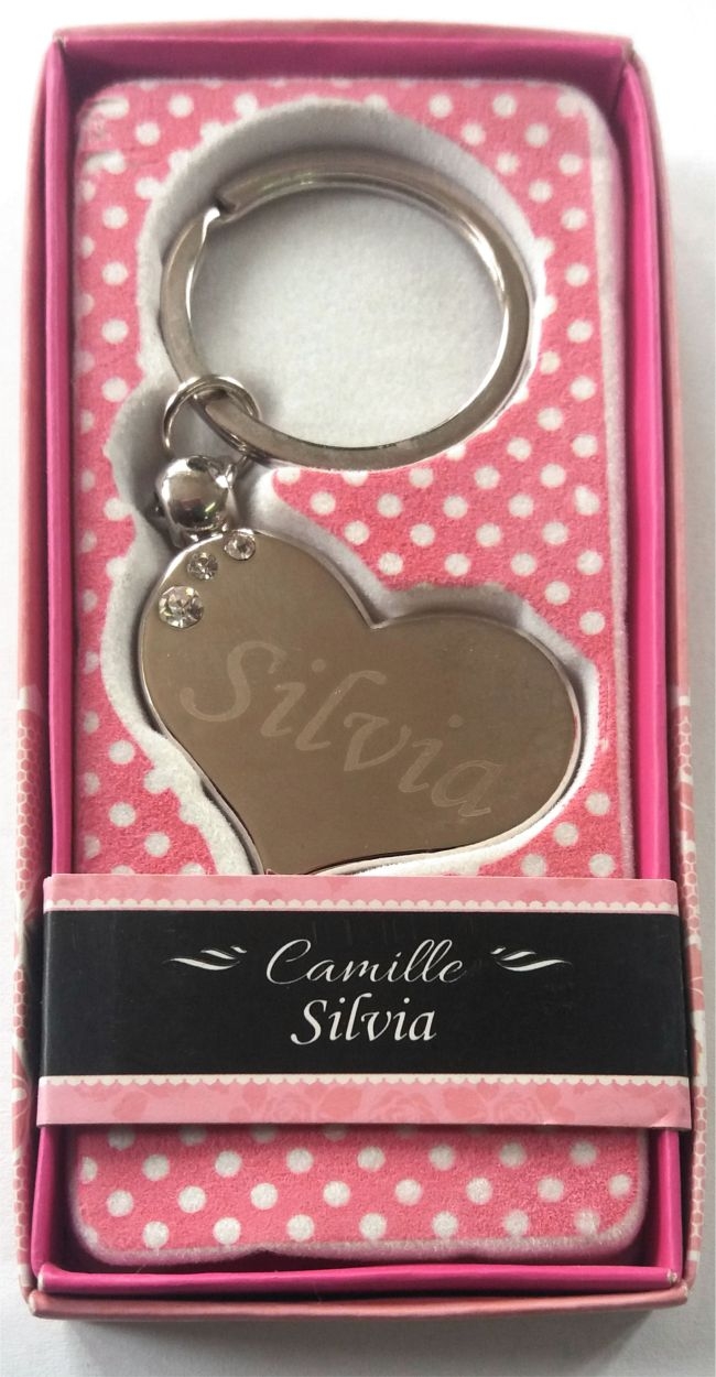 Breloc gravat inima  - Silvia ( 7 cm x 3.80 cm  ) Breloc gravat inima  - Silvia ( 7 cm x 3.80 cm  )