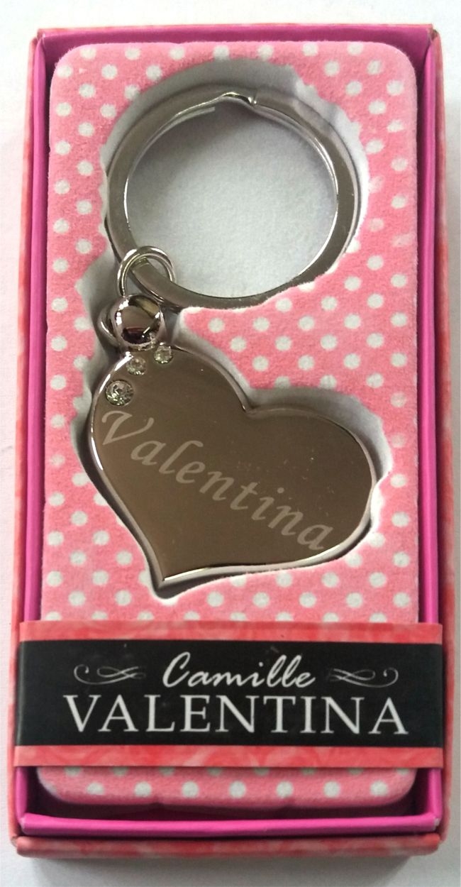 Breloc gravat inima  - Valentina 7 cm x 3.80 cm  ) Breloc gravat inima  - Valentina 7 cm x 3.80 cm  )