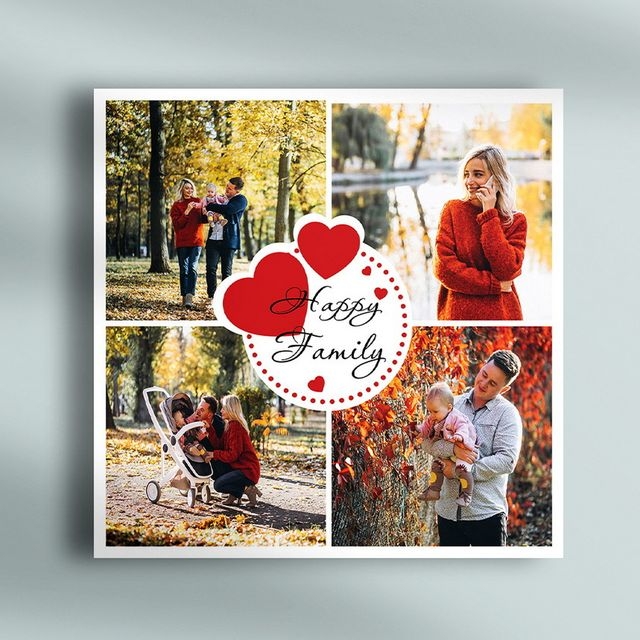 Tablou canvas personalizat cu 4 poze – Happy family Tablou canvas personalizat cu 4 poze – Happy family