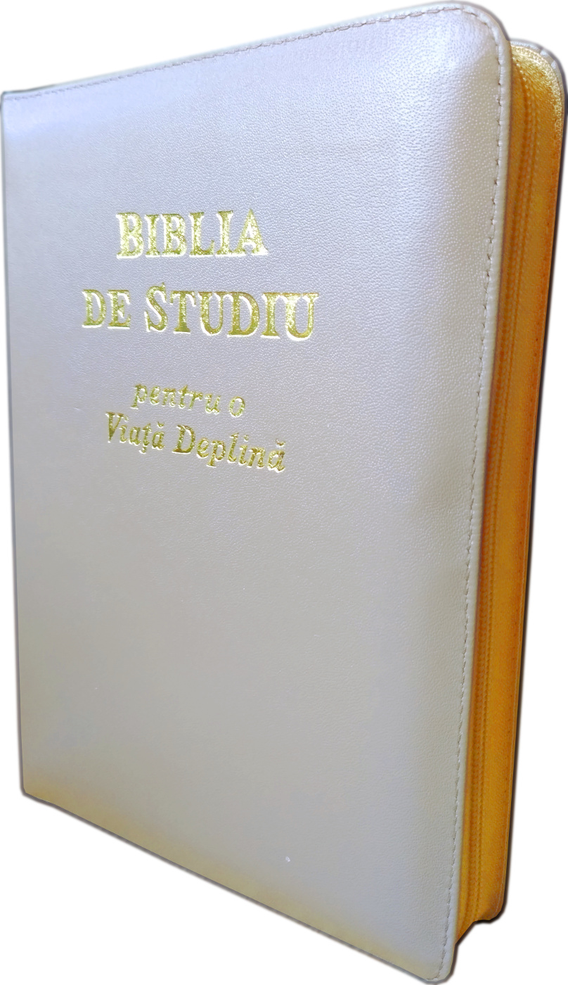 Biblia de studiu pentru o viata deplina, cu concordanta si explicatiii, fermoar, crem, index, margini albe Biblia de studiu pentru o viata deplina, cu concordanta si explicatiii, fermoar, crem, index, margini albe