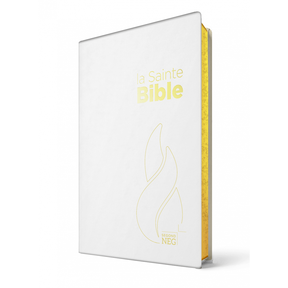 Biblia in limba franceză - La Sainte Bible, Segond NEG compacte couverture souple Vivella blanche, tranches or