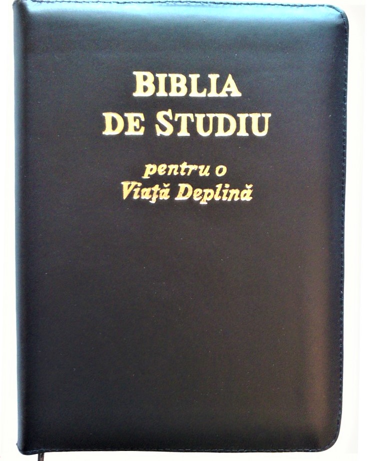 Biblia de studiu pentru o viata deplina, cu concordanta si explicatiii, fermoar, neagra, index, margini albe Biblia de studiu pentru o viata deplina, cu concordanta si explicatiii, fermoar, neagra, index, margini albe