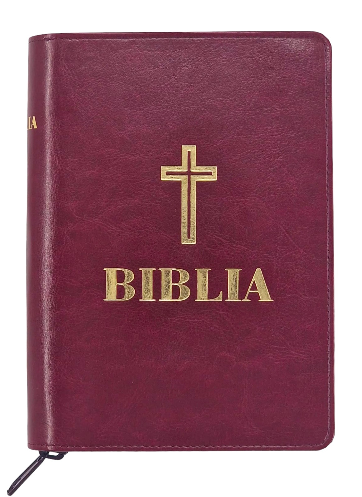 Biblia Ortodoxa, marime medie, coperta din piele, fermoar, visinie (cu aprobarea Sf. Sinod) Biblia Ortodoxa, marime medie, coperta din piele, fermoar, visinie (cu aprobarea Sf. Sinod)