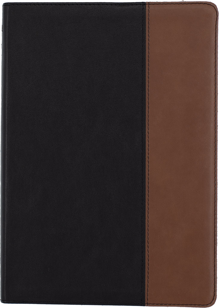 Biblia Noua Traducere (Biblia NTR), marime mare, coperta imitatie piele, negru cu maro, index, margini argintii