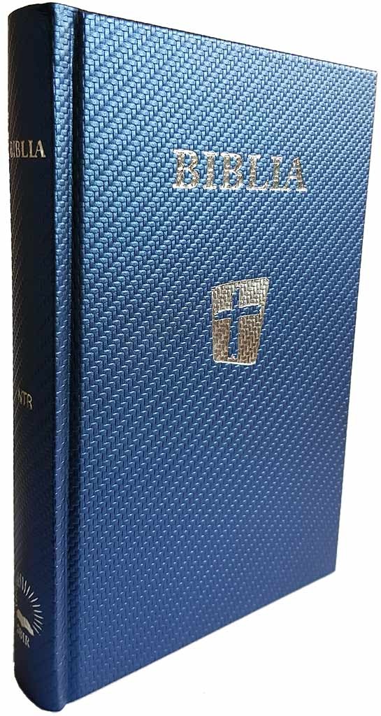 Biblia NTR (Noua Traducere), coperta cartonata, albastra, argintata - editia 3 revizuita Biblia NTR (Noua Traducere), coperta cartonata, albastra, argintata - editia 3 revizuita