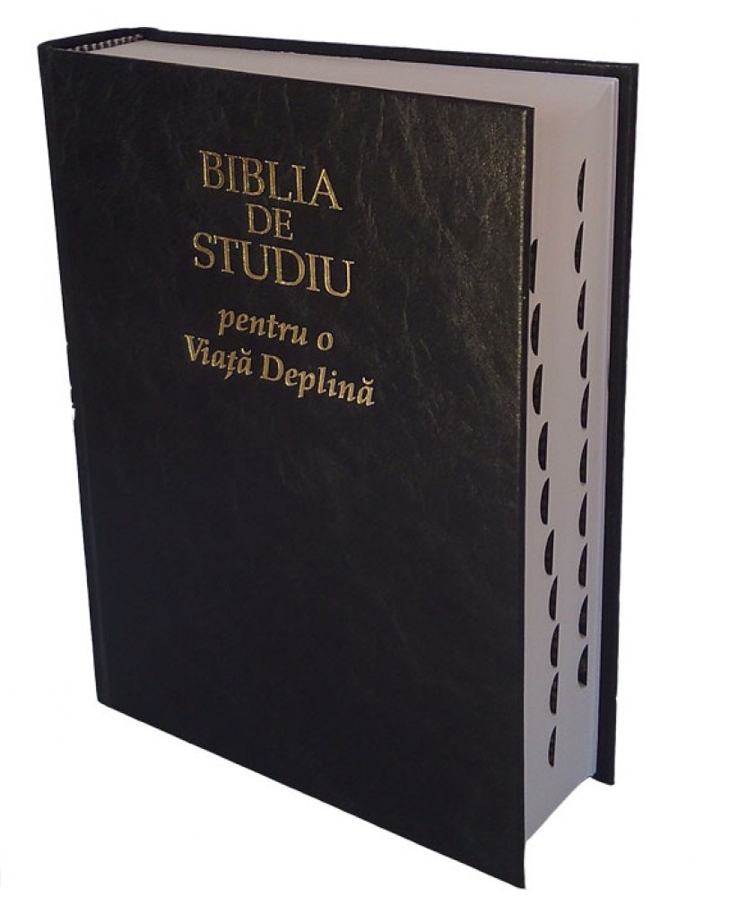 Biblia de studiu pentru o viata deplina, coperta cartonata, concordanta, explicatii, index, neagra Biblia de studiu pentru o viata deplina, coperta cartonata, concordanta, explicatii, index, neagra