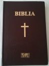Biblia format mediu-mare, piele, maro, aurita, cu cruce