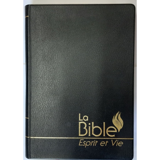 Biblia in limba franceză, marime mare, imitatie din piele - French Bible-La Biblie Espirit et Vie-Black Leather Biblia in limba franceză, marime mare, imitatie din piele - French Bible-La Biblie Espirit et Vie-Black Leather