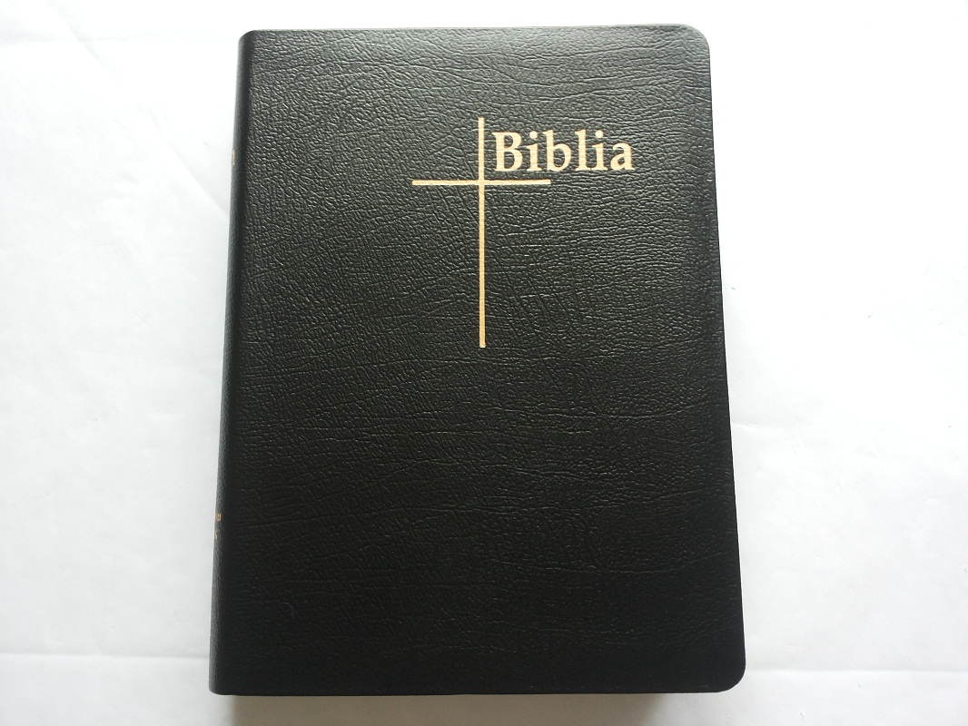 Biblia Thompson, mare, din piele, fara fermoar, margini aurii, cu index, neagra Biblia Thompson, mare, din piele, fara fermoar, margini aurii, cu index, neagra