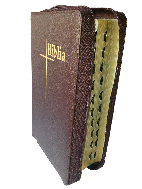 Biblia Thompson, marime medie, piele, visinie, fermoar, margini aurii, index Biblia Thompson, marime medie, piele, visinie, fermoar, margini aurii, index
