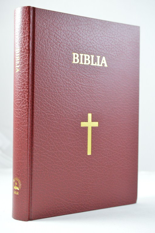 Biblia cu scris foarte mare, marime foarte mare, format A4, coperta tare, grena, cu cruce, trad. Cornilescu [SI 093 CT]