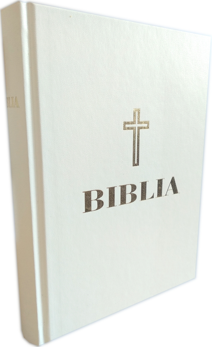 Biblia Ortodoxa, marime medie, coperta cartonata, alba (cu aprobarea Sf. Sinod) Biblia Ortodoxa, marime medie, coperta cartonata, alba (cu aprobarea Sf. Sinod)