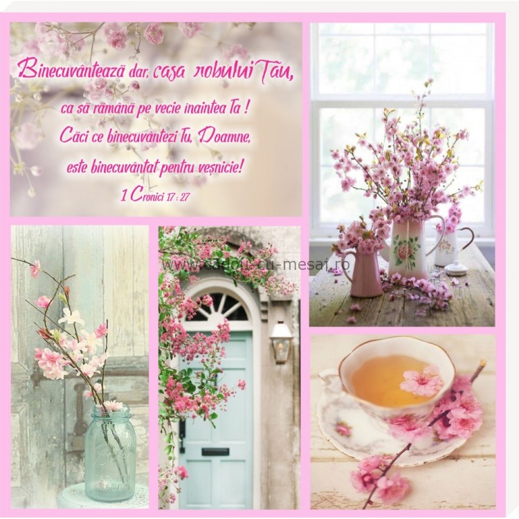 Tablou colaj vintage - Binecuvintează casa robului Tău (30x30 cm) Tablou colaj vintage - Binecuvintează casa robului Tău (30x30 cm)