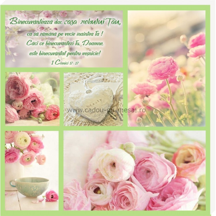 Tablou colaj vintage - Binecuvintează casa robului Tău 2 (30x30 cm) Tablou colaj vintage - Binecuvintează casa robului Tău 2 (30x30 cm)