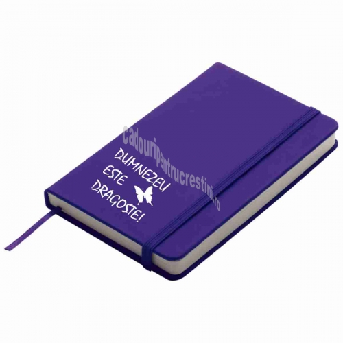 Carnetel A6 -Dumnezeu este dragoste (mov) Carnetel A6 -Dumnezeu este dragoste (mov)