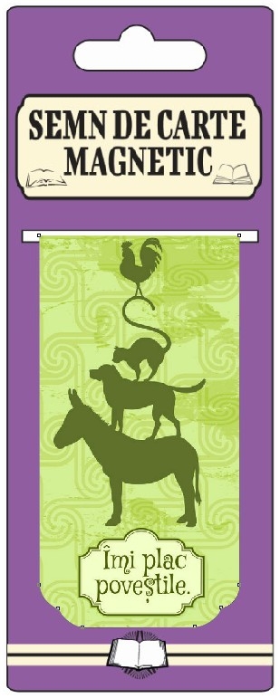 Semn de carte magnetic - Imi plac povestile Semn de carte magnetic - Imi plac povestile