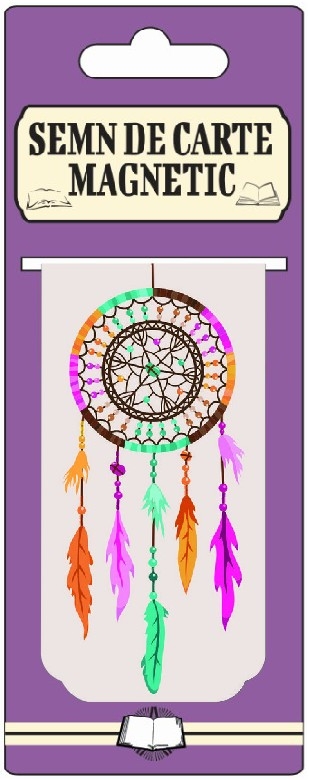 Semn de carte magnetic - Agatatoare cu pene Semn de carte magnetic - Agatatoare cu pene