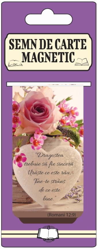 Semn de carte magnetic - Dragostea trebuie sa fie sincera (Romani 12:9) Semn de carte magnetic - Dragostea trebuie sa fie sincera (Romani 12:9)