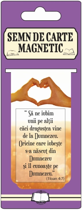 Semn de carte magnetic - Sa ne iubim unii pe altii (1 Ioan 4:7) Semn de carte magnetic - Sa ne iubim unii pe altii (1 Ioan 4:7)