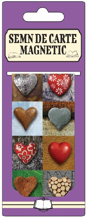 Semn de carte magnetic - 8 Inimi Semn de carte magnetic - 8 Inimi