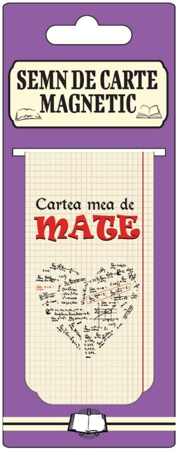 Semn de carte magnetic - Cartea mea de mate Semn de carte magnetic - Cartea mea de mate
