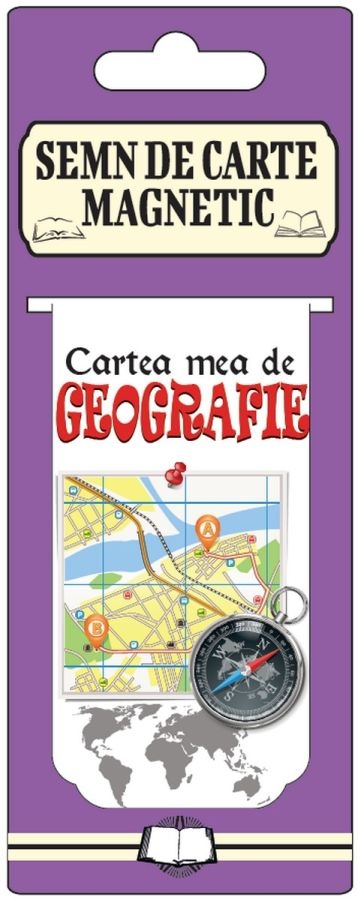 Semn de carte magnetic - Cartea mea de geografie Semn de carte magnetic - Cartea mea de geografie