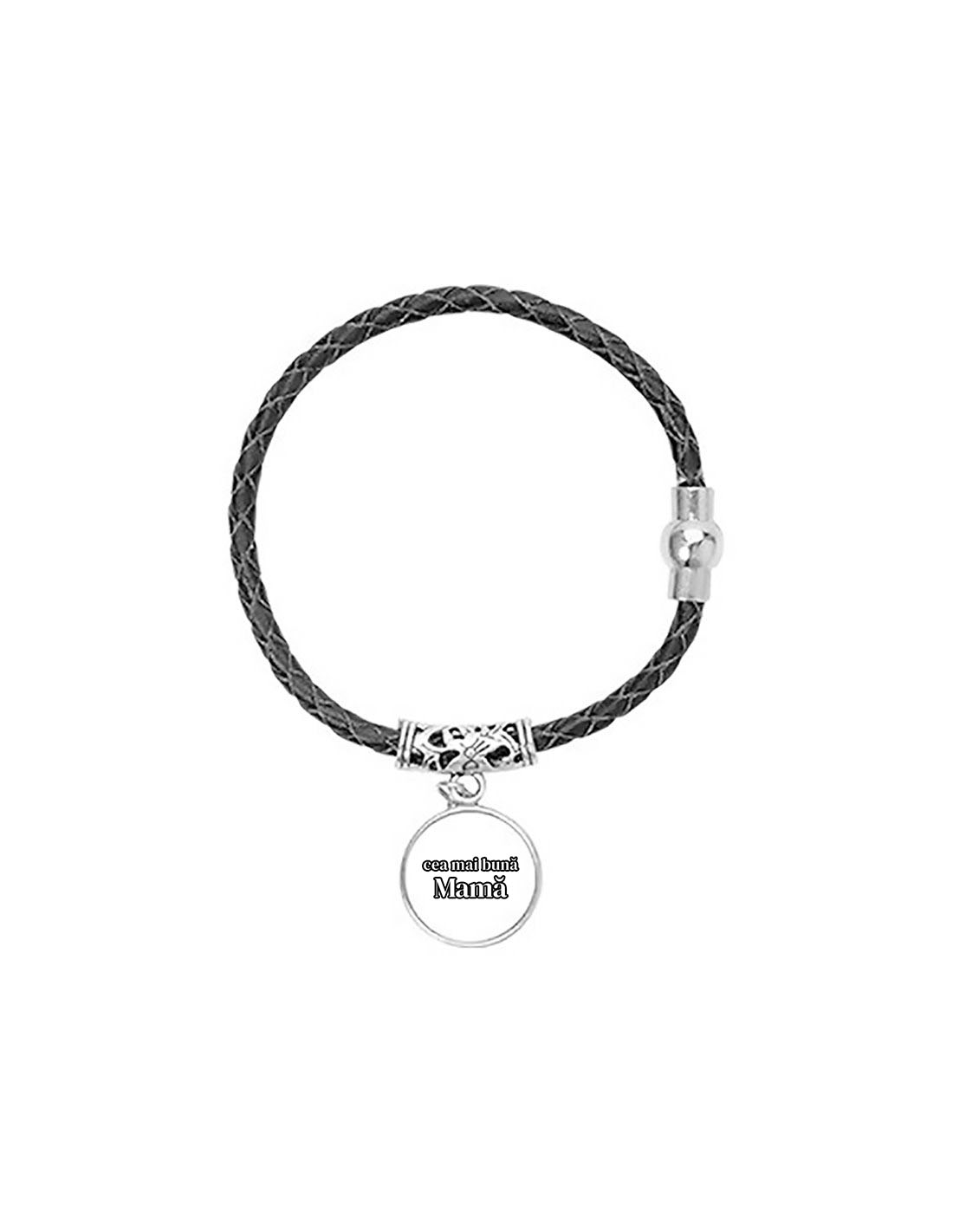 Brățară din piele personalizată cu text – Mama