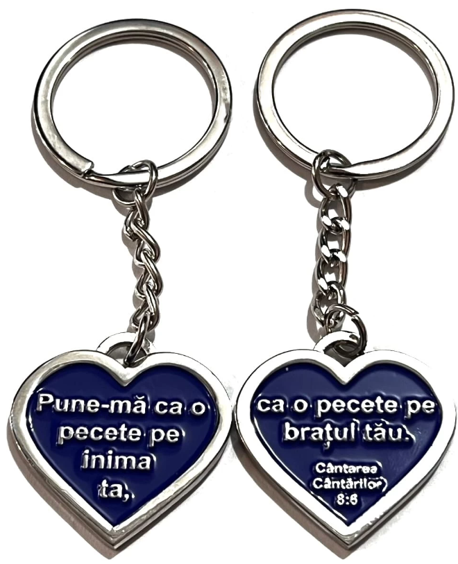 Breloc metal albastru - Pune-ma ca o pecete. Breloc metal albastru - Pune-ma ca o pecete.