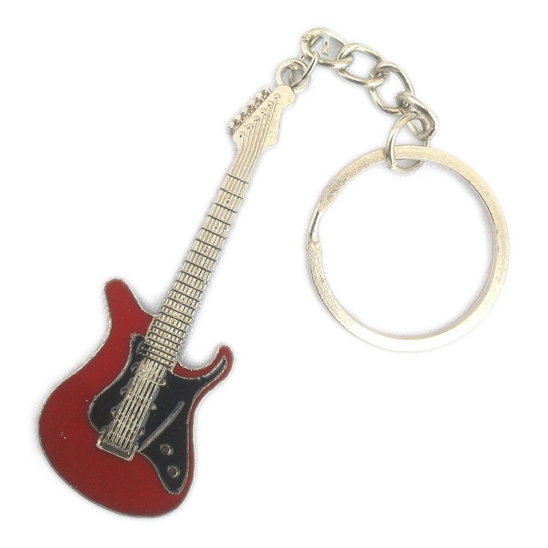 Breloc din metal- chitara (rosu) Breloc din metal- chitara (rosu)