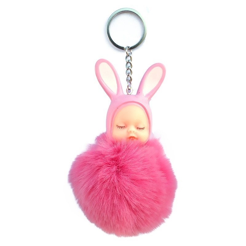 Breloc pufos - Copilas (nuanta de roz) Breloc pufos - Copilas (nuanta de roz)