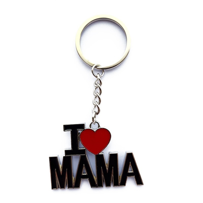Breloc din metal - I love MAMA (negru) Breloc din metal - I love MAMA (negru)