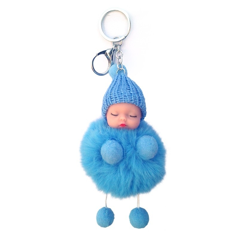 Breloc pufos - Copilas (albastru) Breloc pufos - Copilas (albastru)