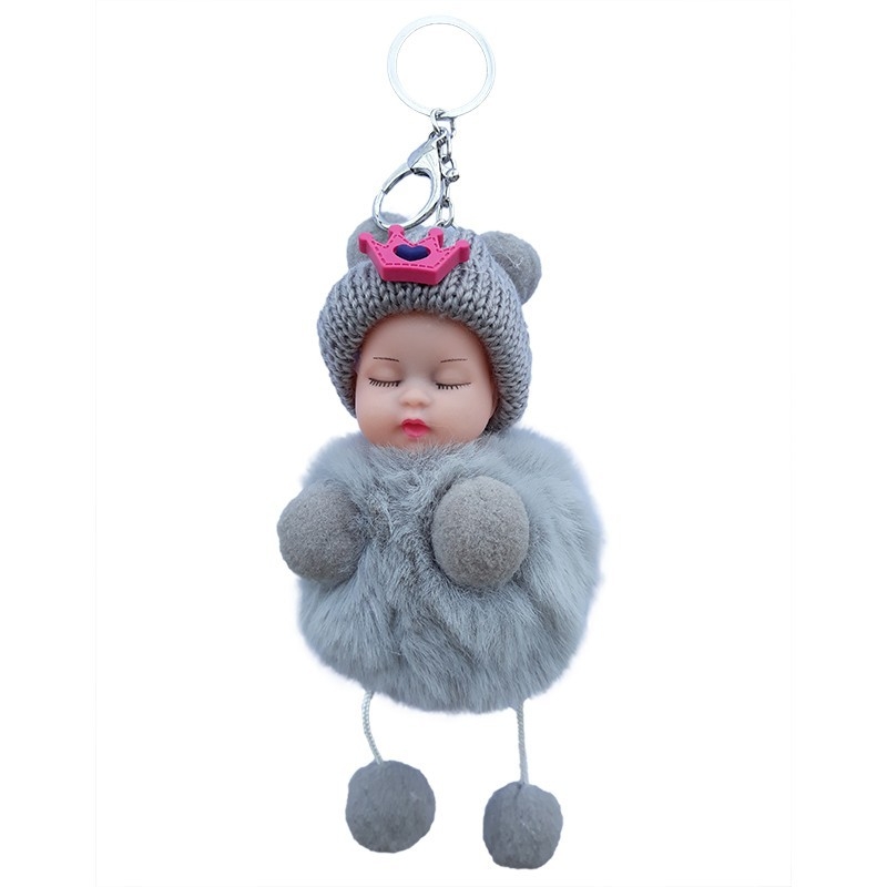 Breloc pufos - Copilas (gri) Breloc pufos - Copilas (gri)