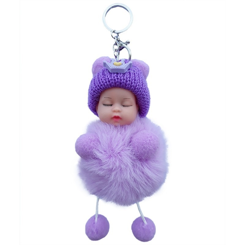 Breloc pufos - Copilas (mov) Breloc pufos - Copilas (mov)