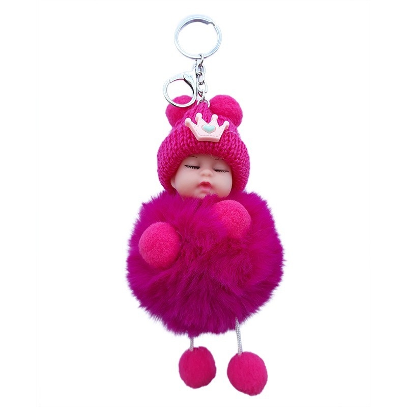 Breloc pufos - Copilas (roz bombon) Breloc pufos - Copilas (roz bombon)