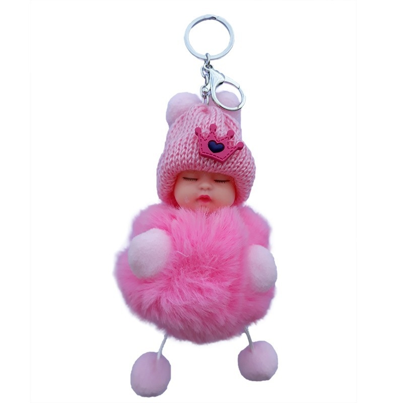 Breloc pufos - Copilas (roz) Breloc pufos - Copilas (roz)